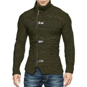 Stylish knitted turtleneck sweater for men - Noxley