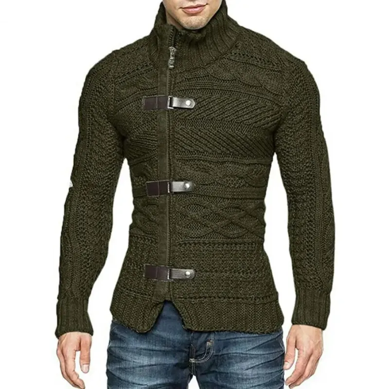 Stylish knitted turtleneck sweater for men - Noxley