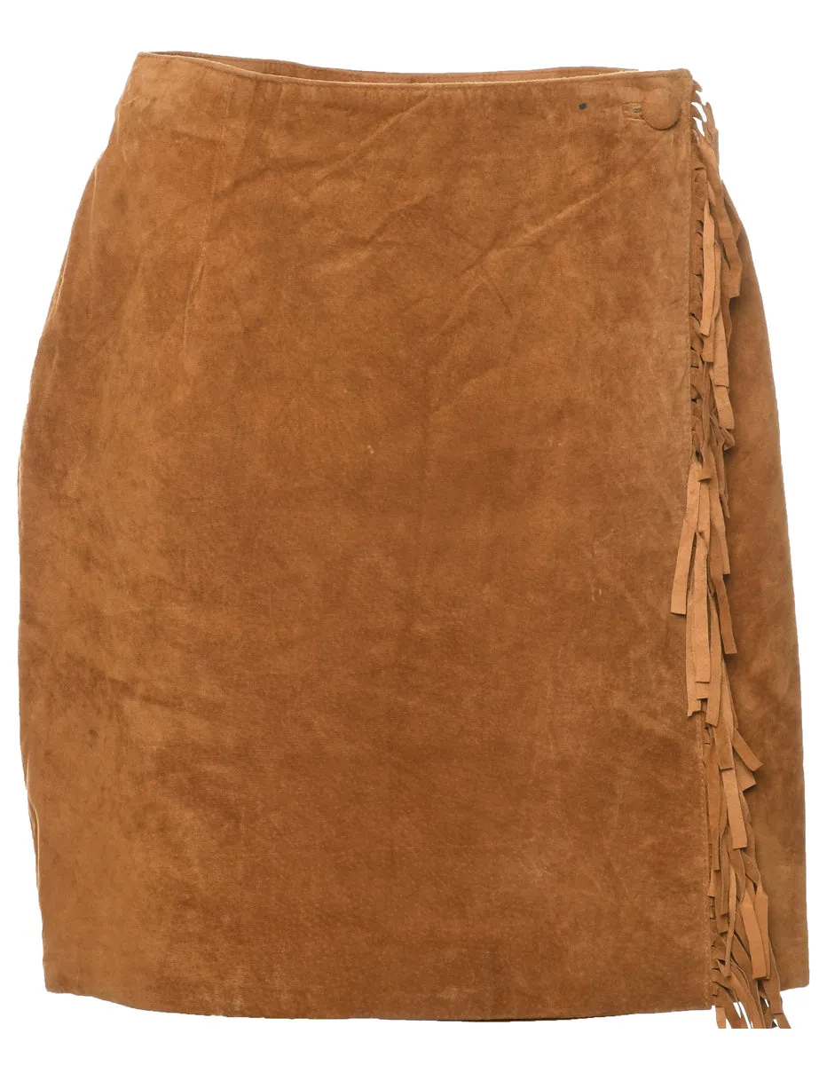 Suede Pencil Skirt - M