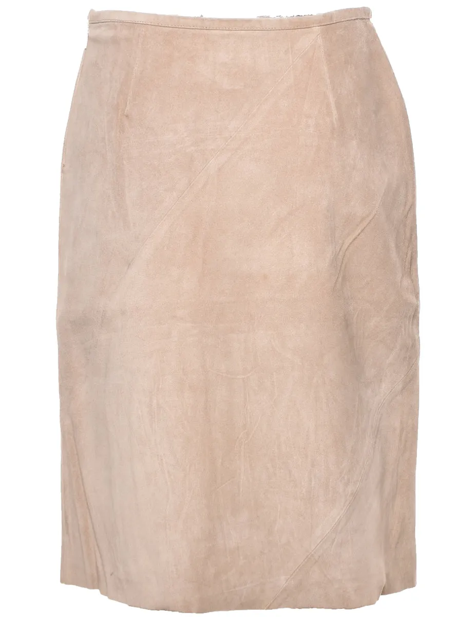 Suede Pencil Skirt - M