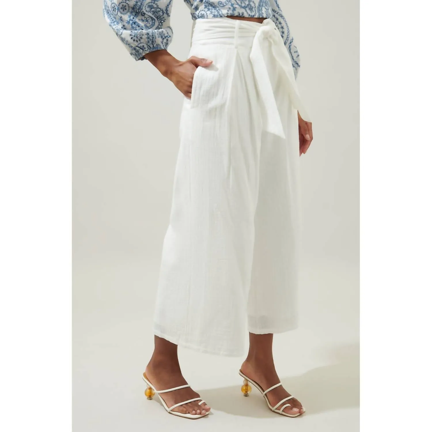 Sugarlips - Tres Bien Cotton Wide Leg Pants