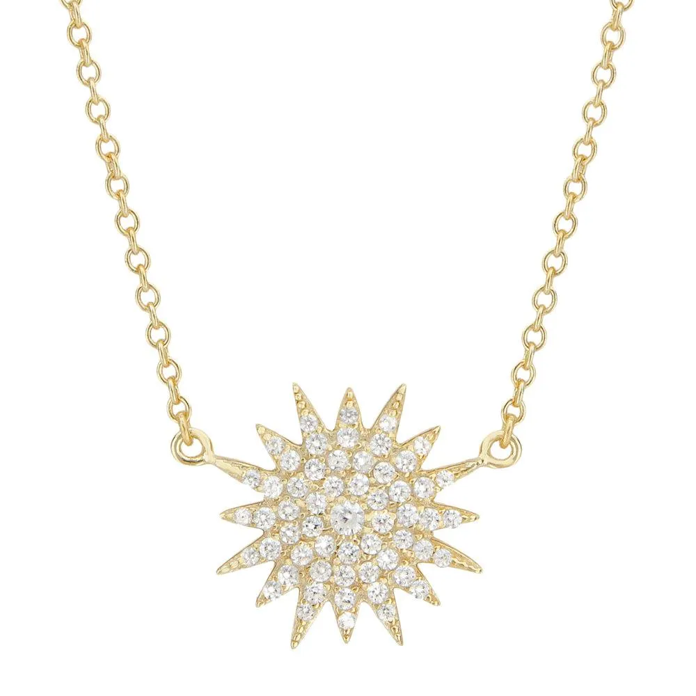 SUNBURST NECKLACE, GOLD
