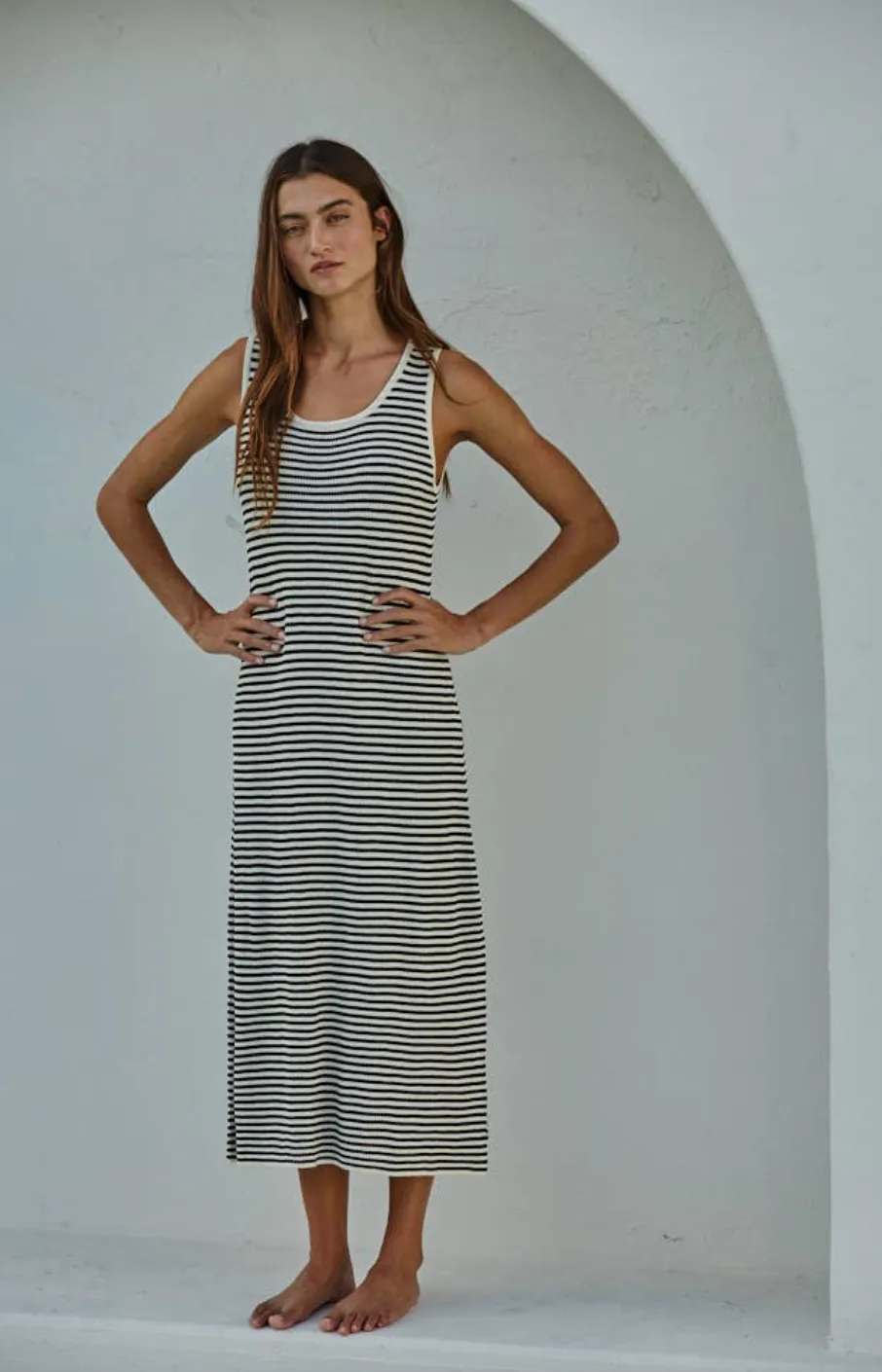 Suzi Dress -- Natural/Black