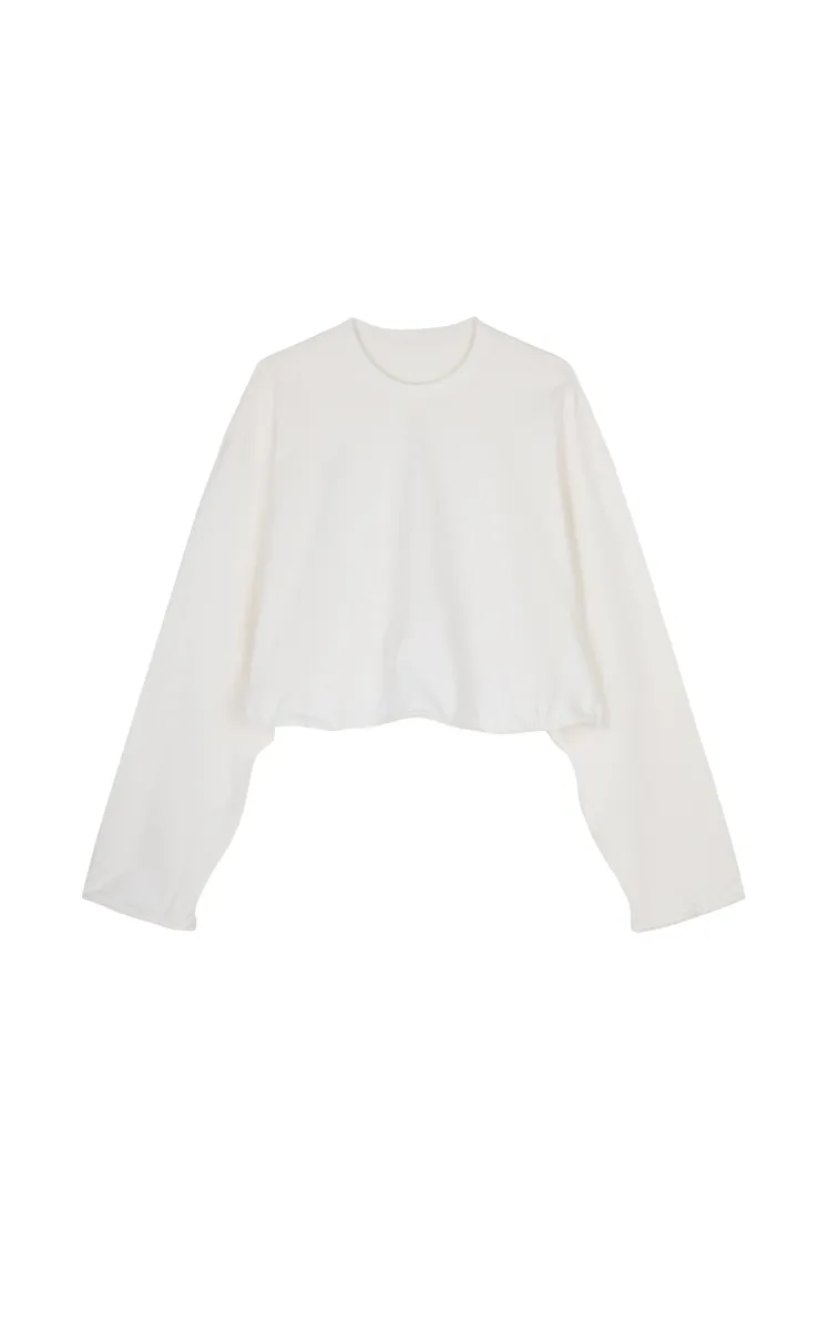 Sweatshirt / JNBY Twist-Knot Oversized Cotton Sweatshirt