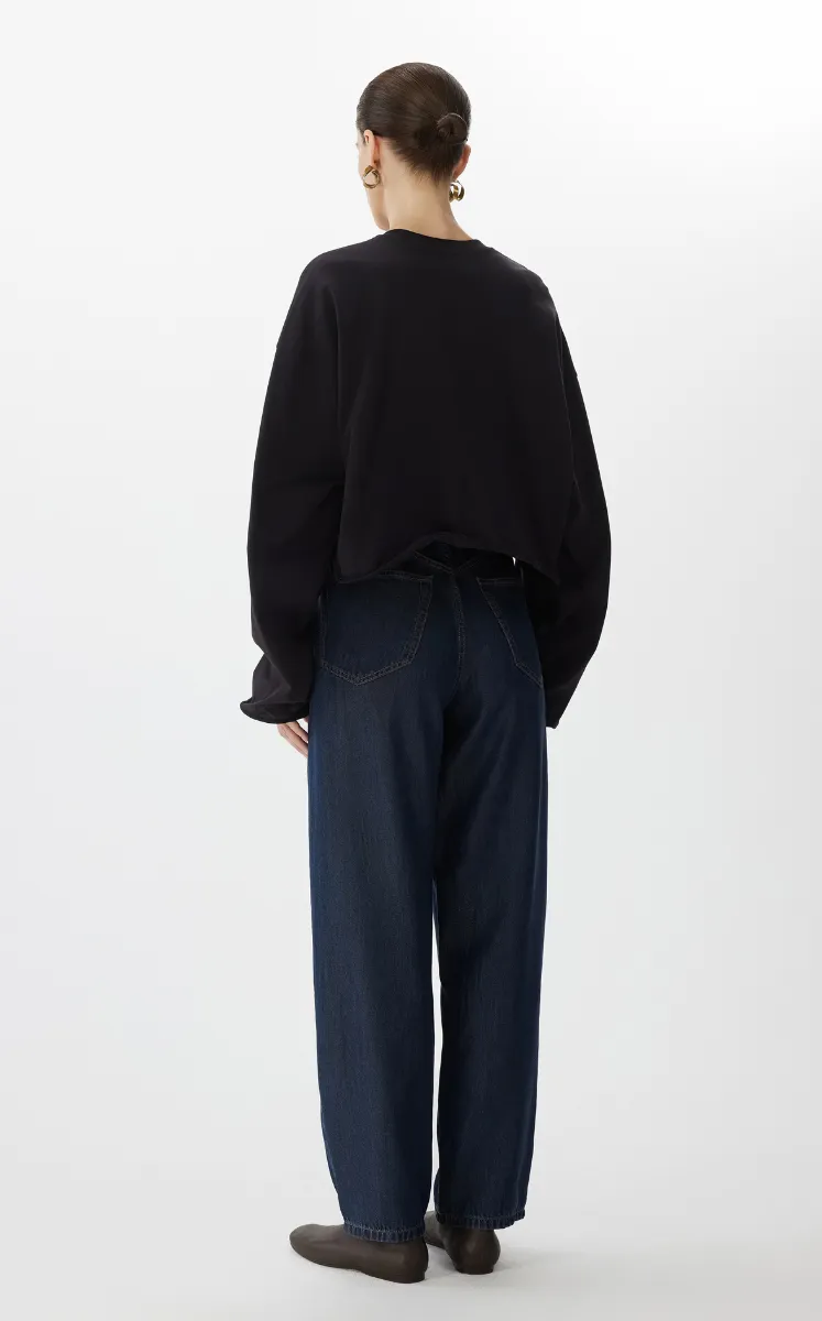 Sweatshirt / JNBY Twist-Knot Oversized Cotton Sweatshirt