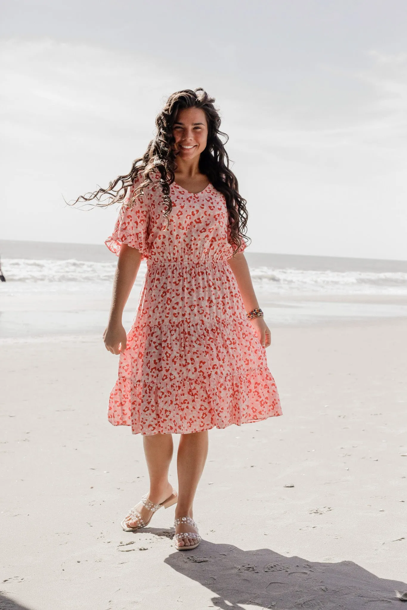 Sweetheart Pink Leopard Dress