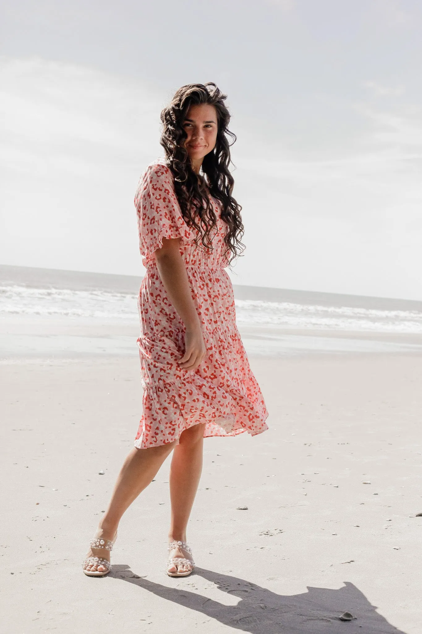 Sweetheart Pink Leopard Dress