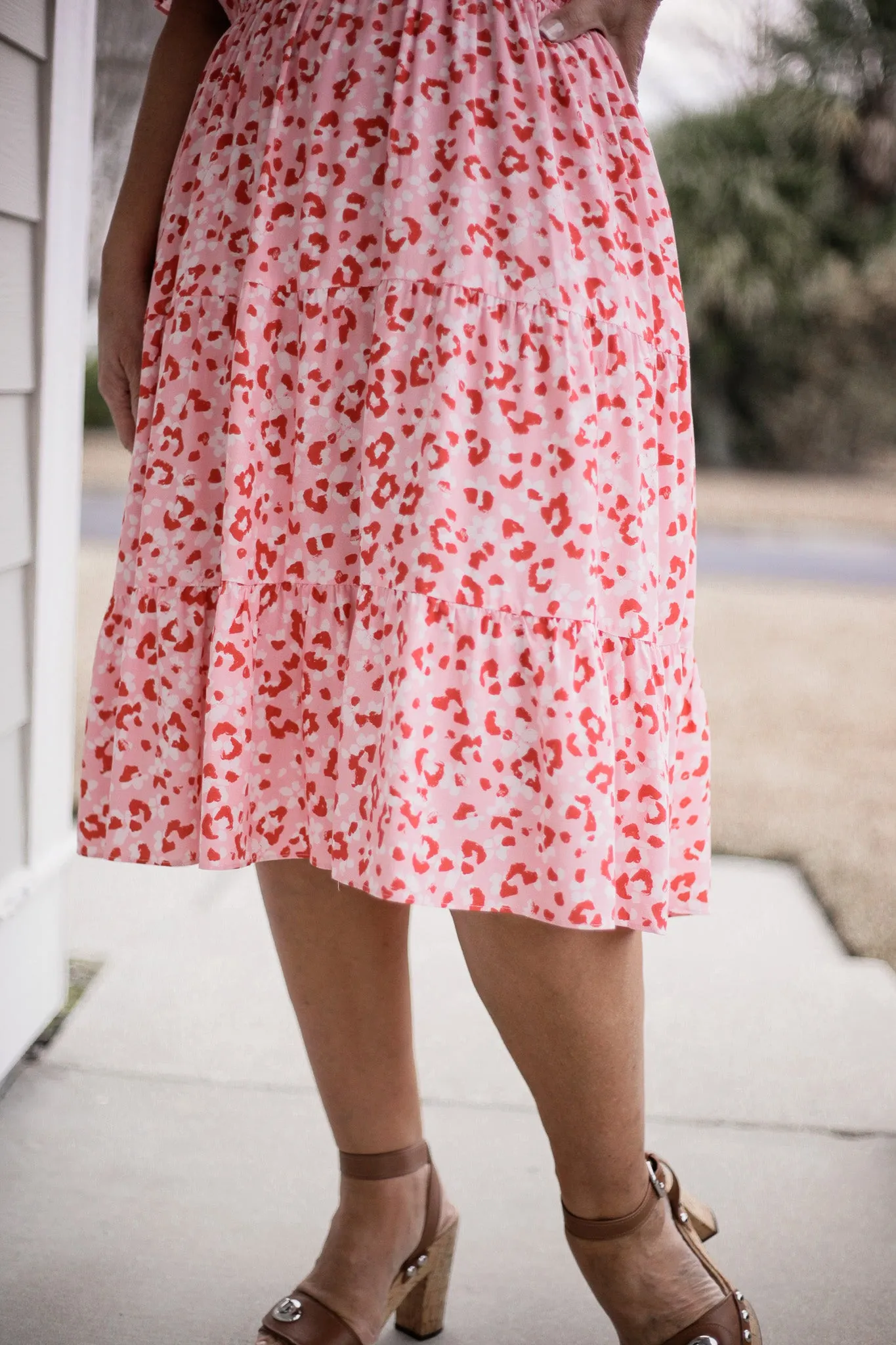 Sweetheart Pink Leopard Dress