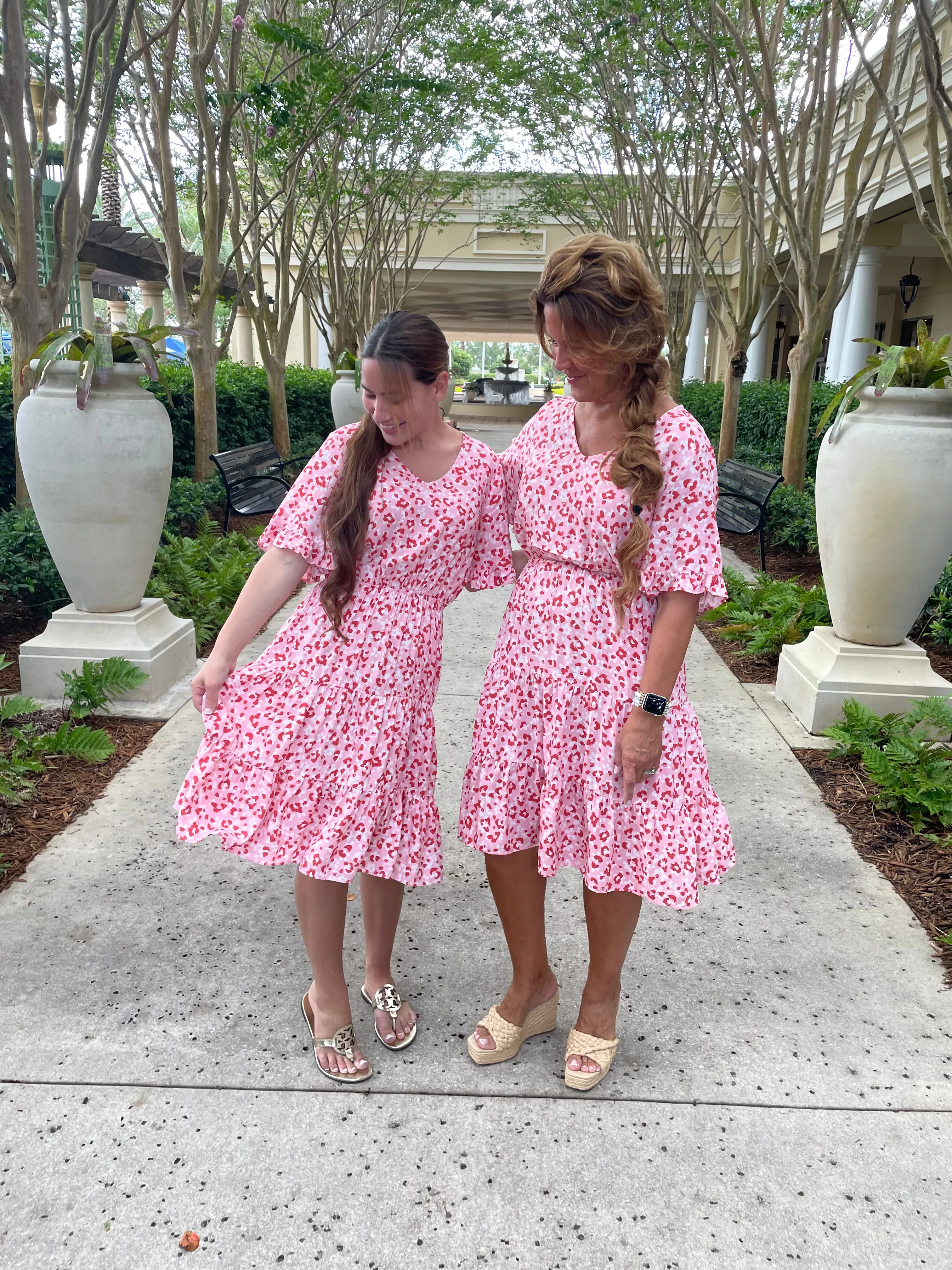 Sweetheart Pink Leopard Dress