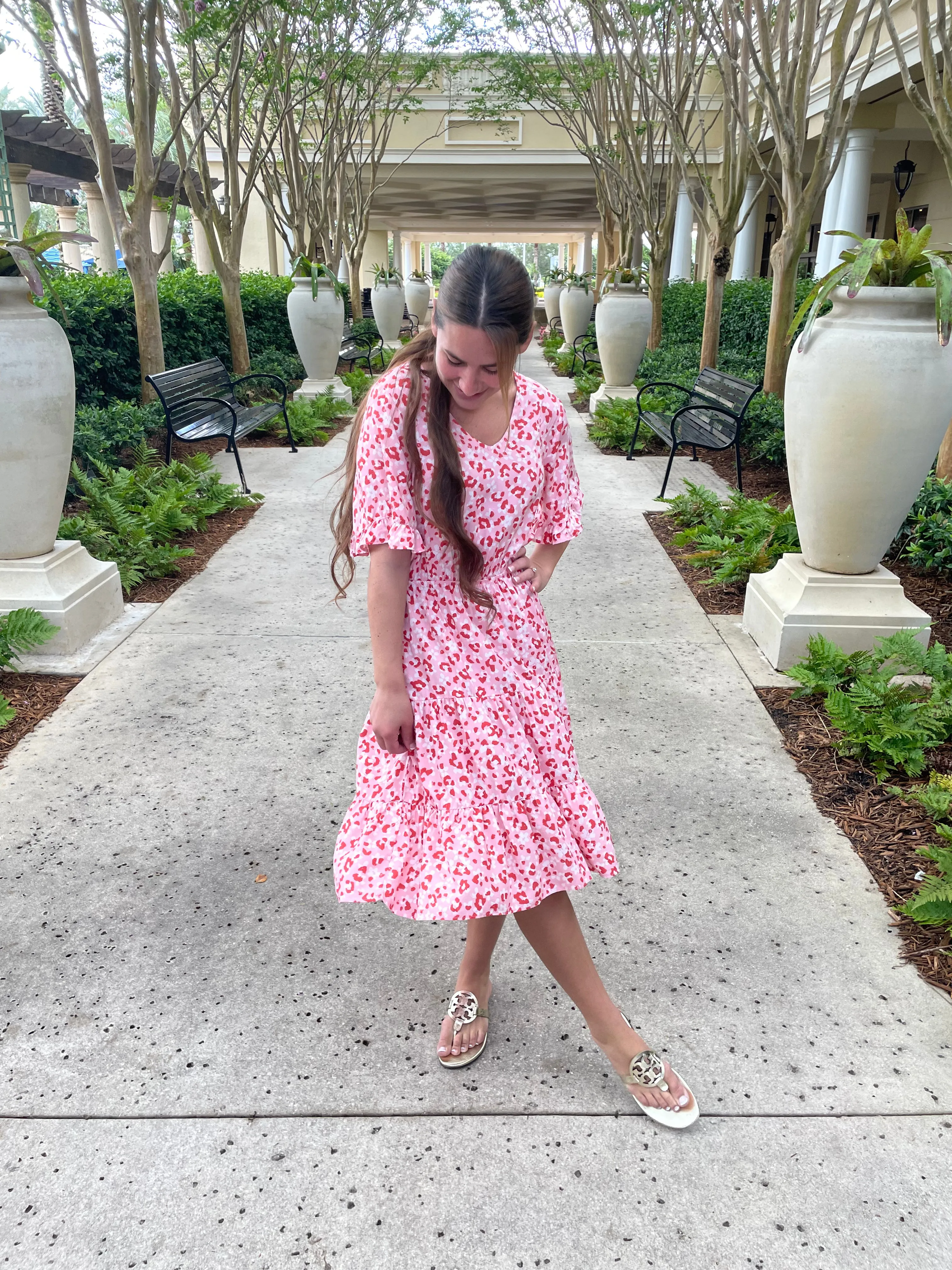 Sweetheart Pink Leopard Dress