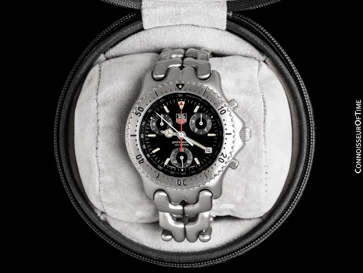 TAG Heuer Professional SEL Sport Elegance Mens Steel Chronograph Watch - True New Old Stock with Box & Papers