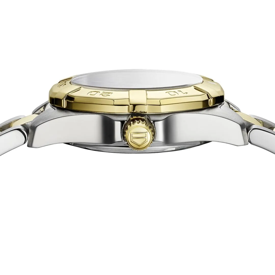 TAG Heuer Yellow Gold Bezel and Mother-of-Pearl Dial 27mm Lady Aquaracer Watch