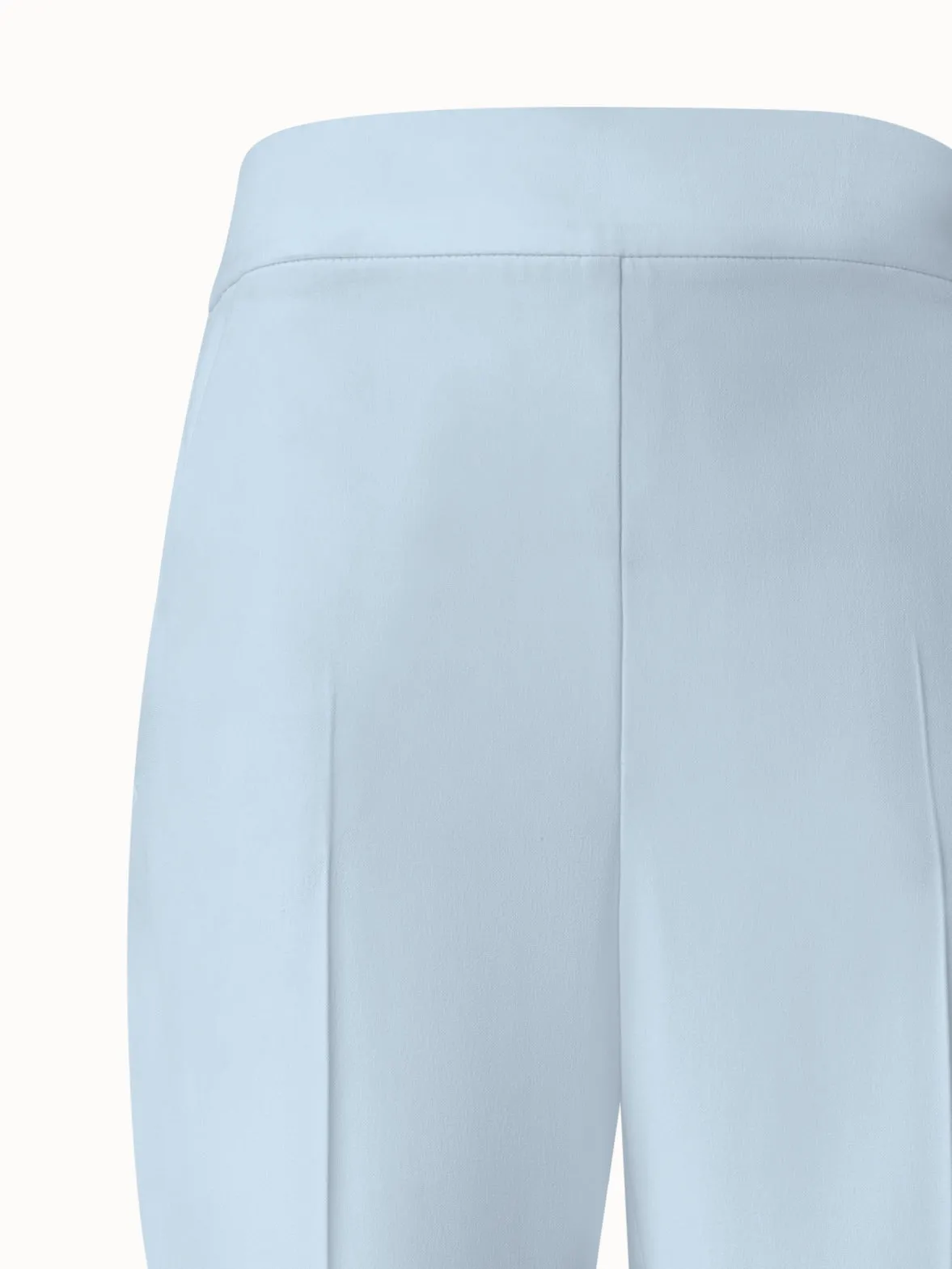 Tapered Crêpe Pants with Elastic Back