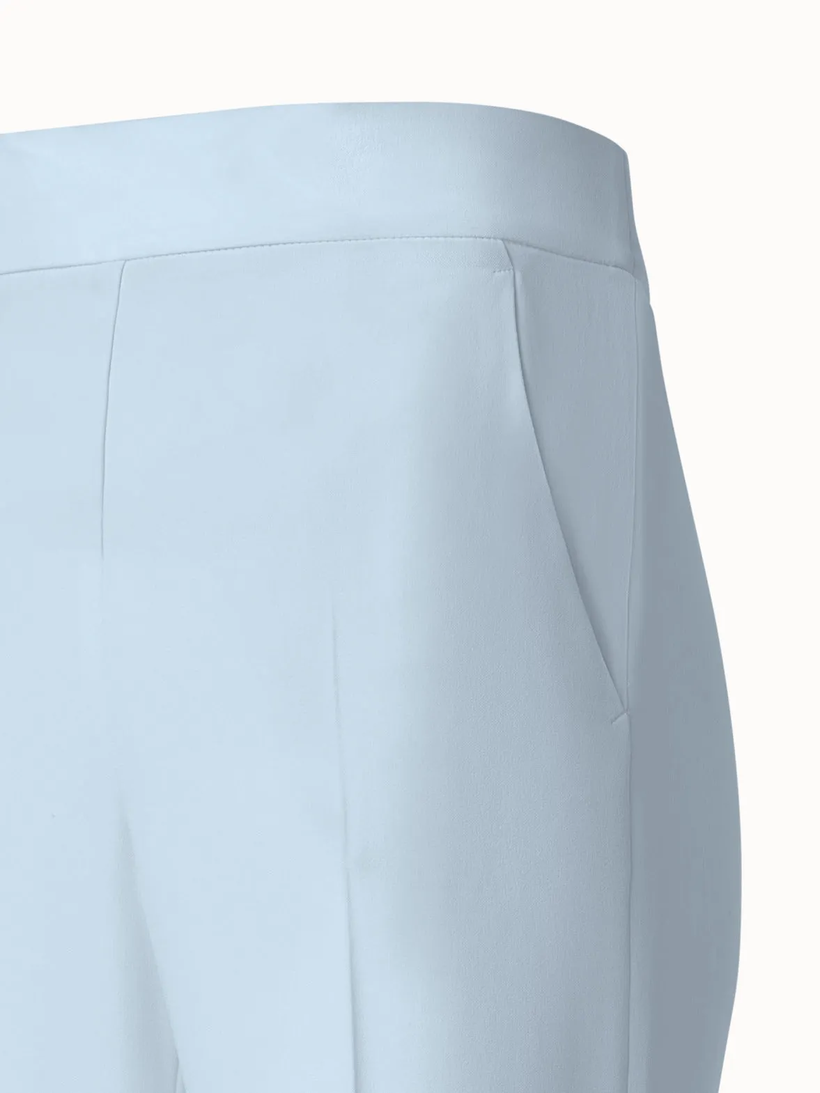 Tapered Crêpe Pants with Elastic Back