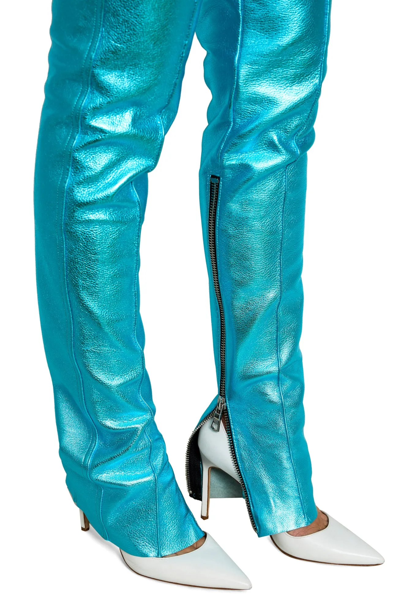 Tapered Pants with Zipper Detail
