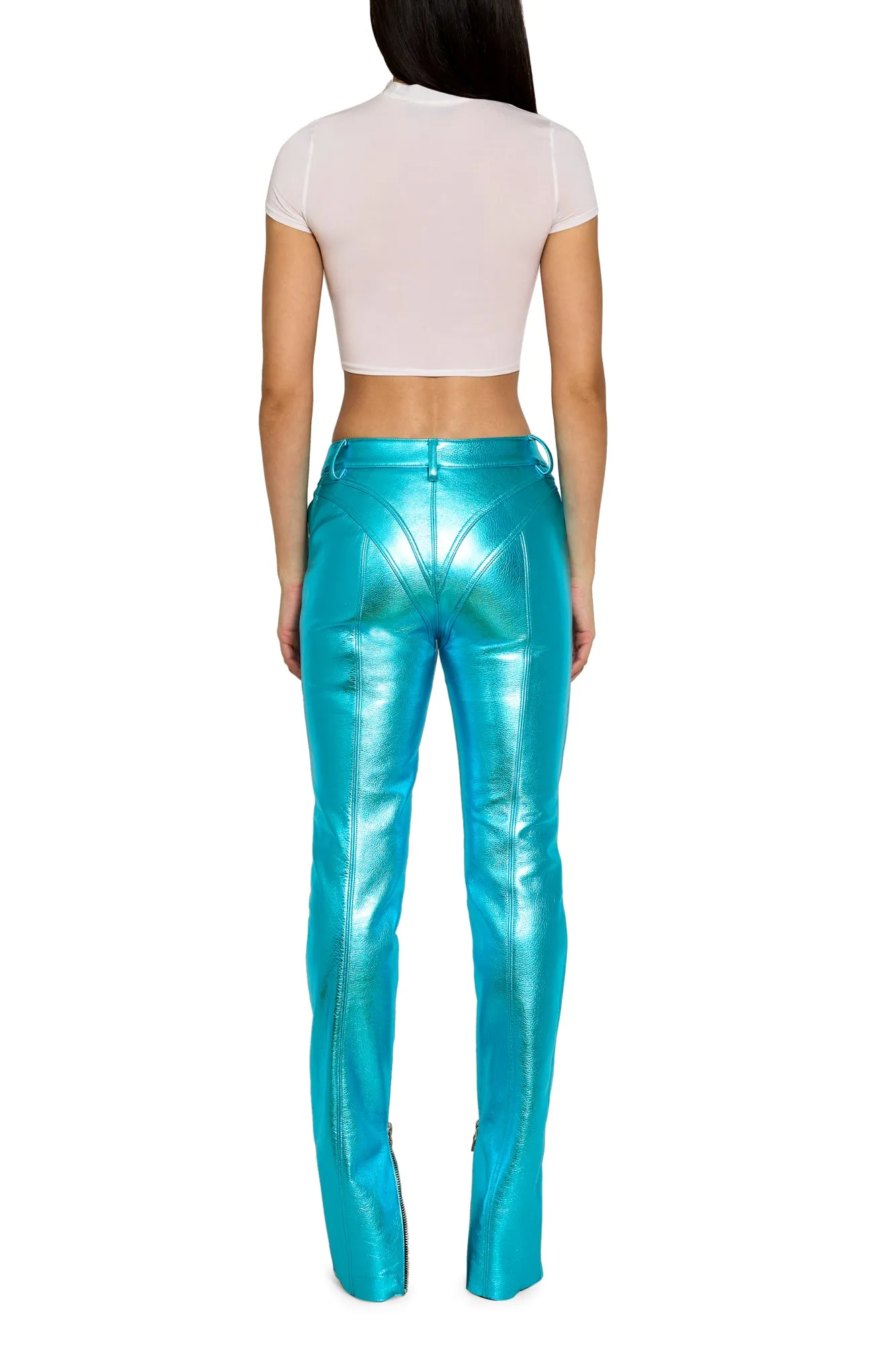 Tapered Pants with Zipper Detail