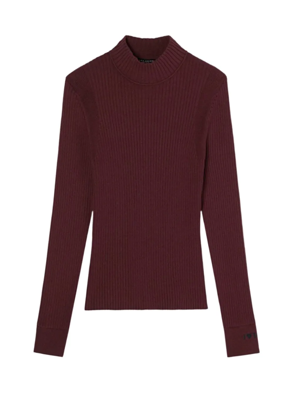 Tara Jarmon Prudie Burgundy Ribbed Sweater