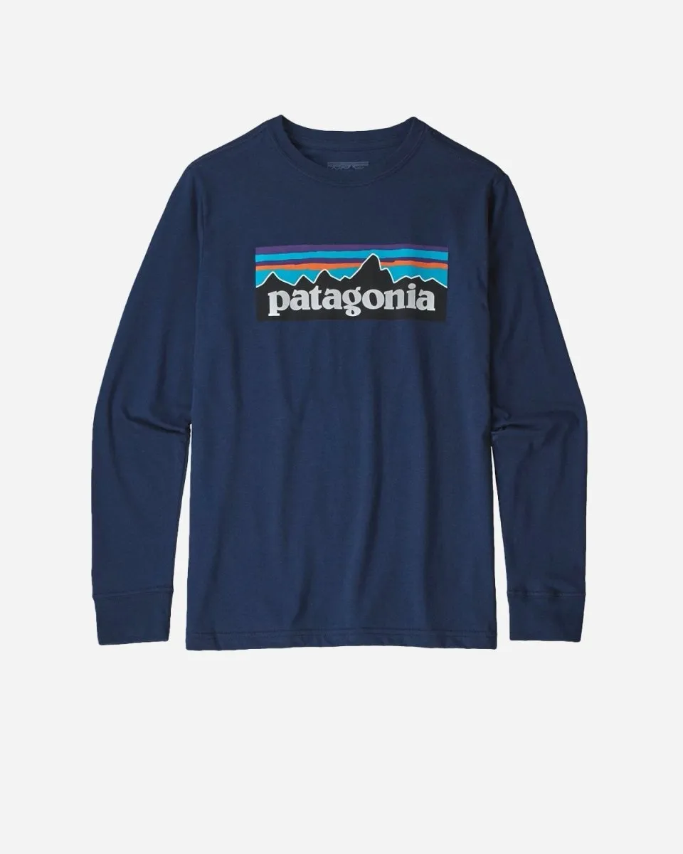 Teens L/S Graphic Organic T-Shirt - Navy