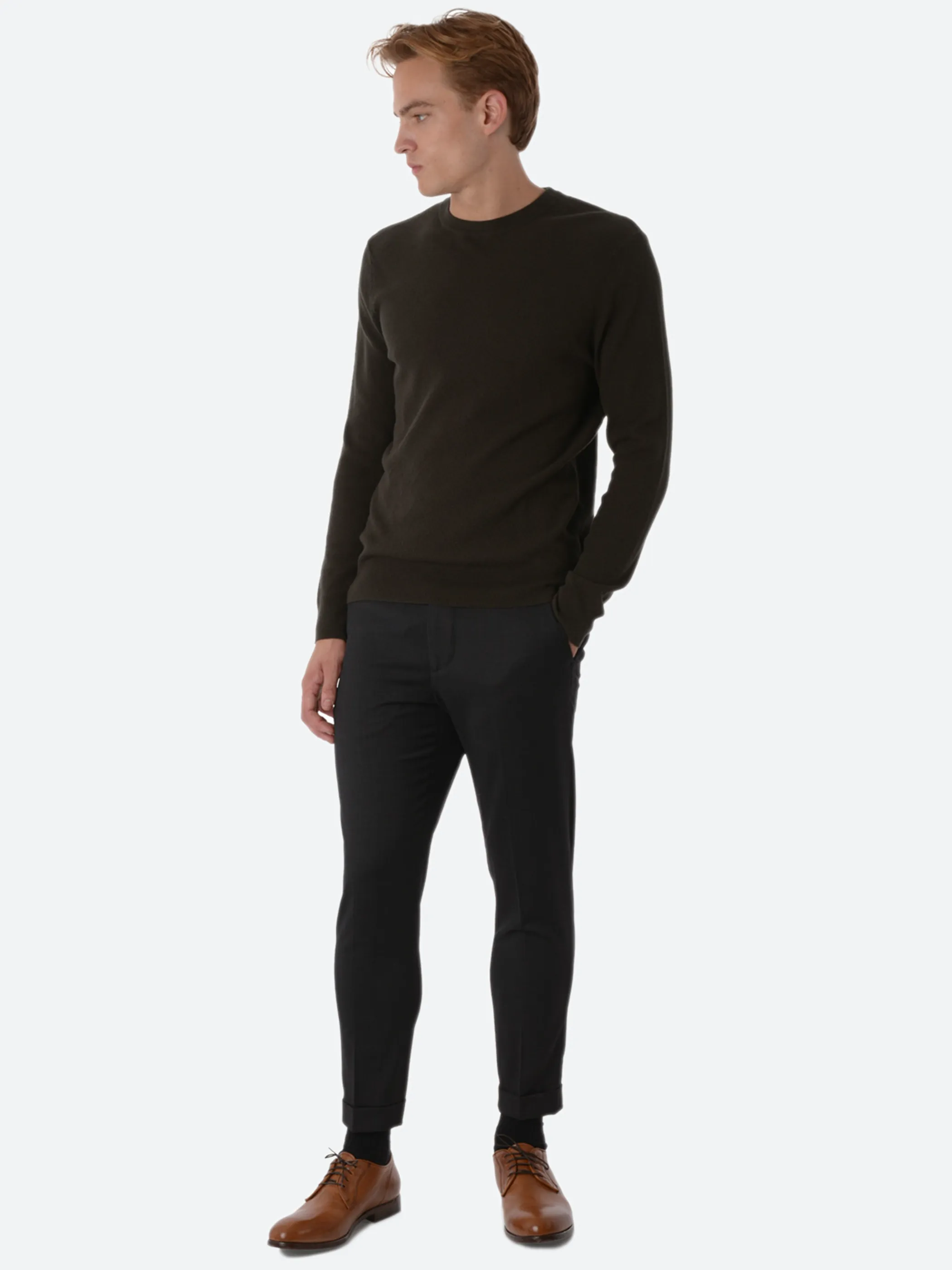 Terry Gabardine Cropped Trouser