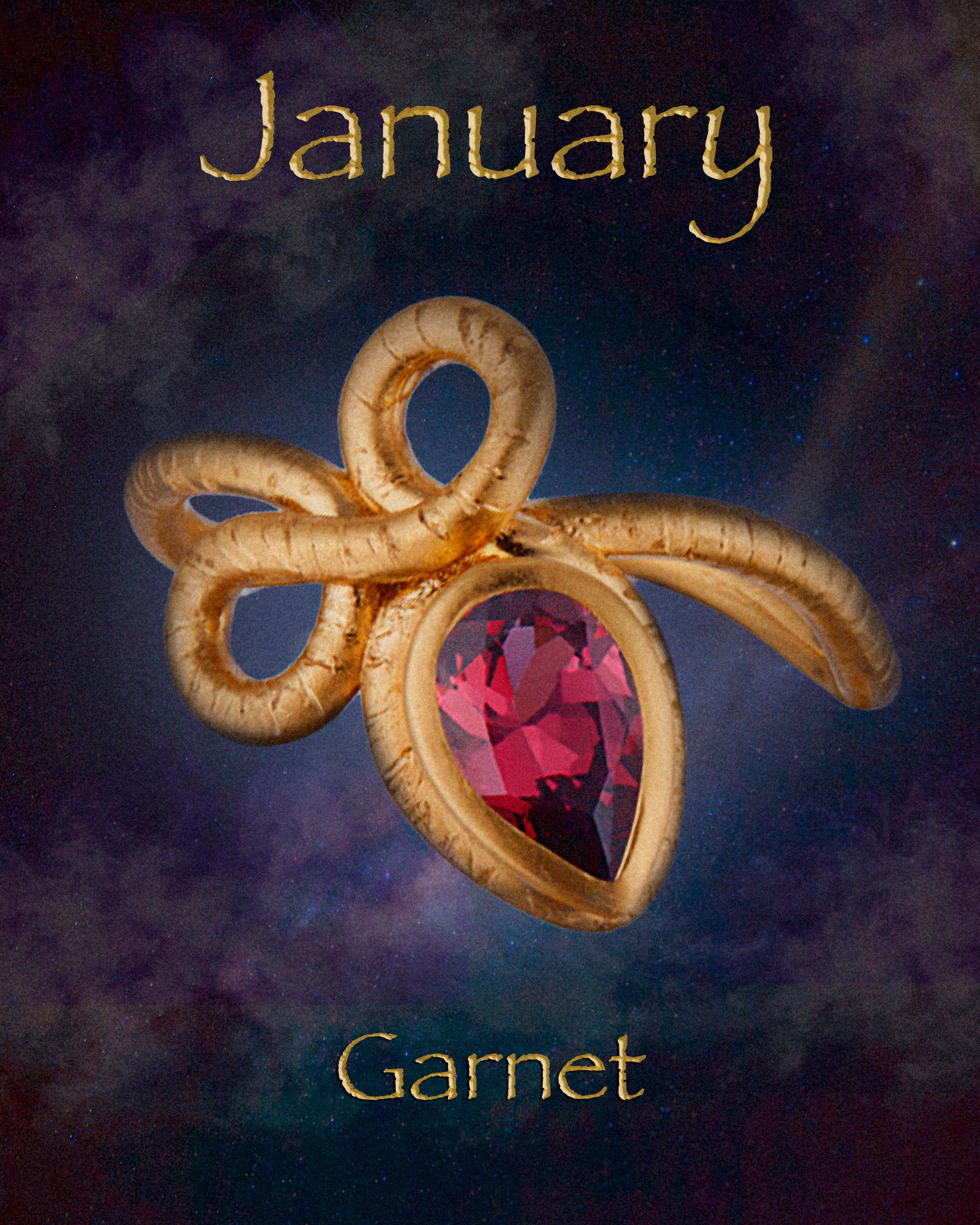 The Promise Ring with Rhodolite Garnet