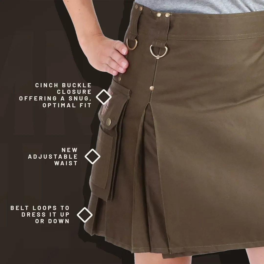 The Rhona Kilt - Olive