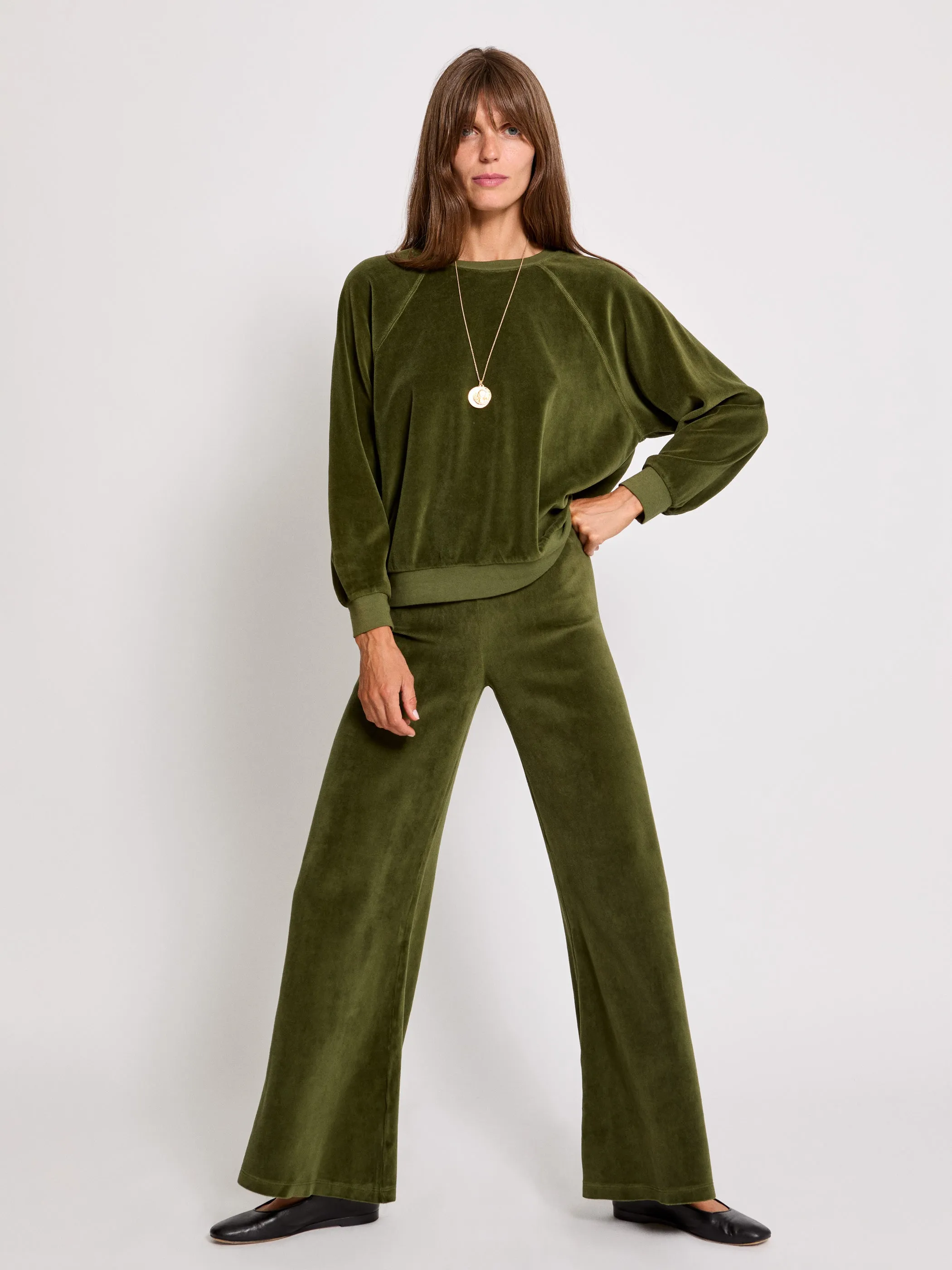 The Zephyra Flare Pants in Velour