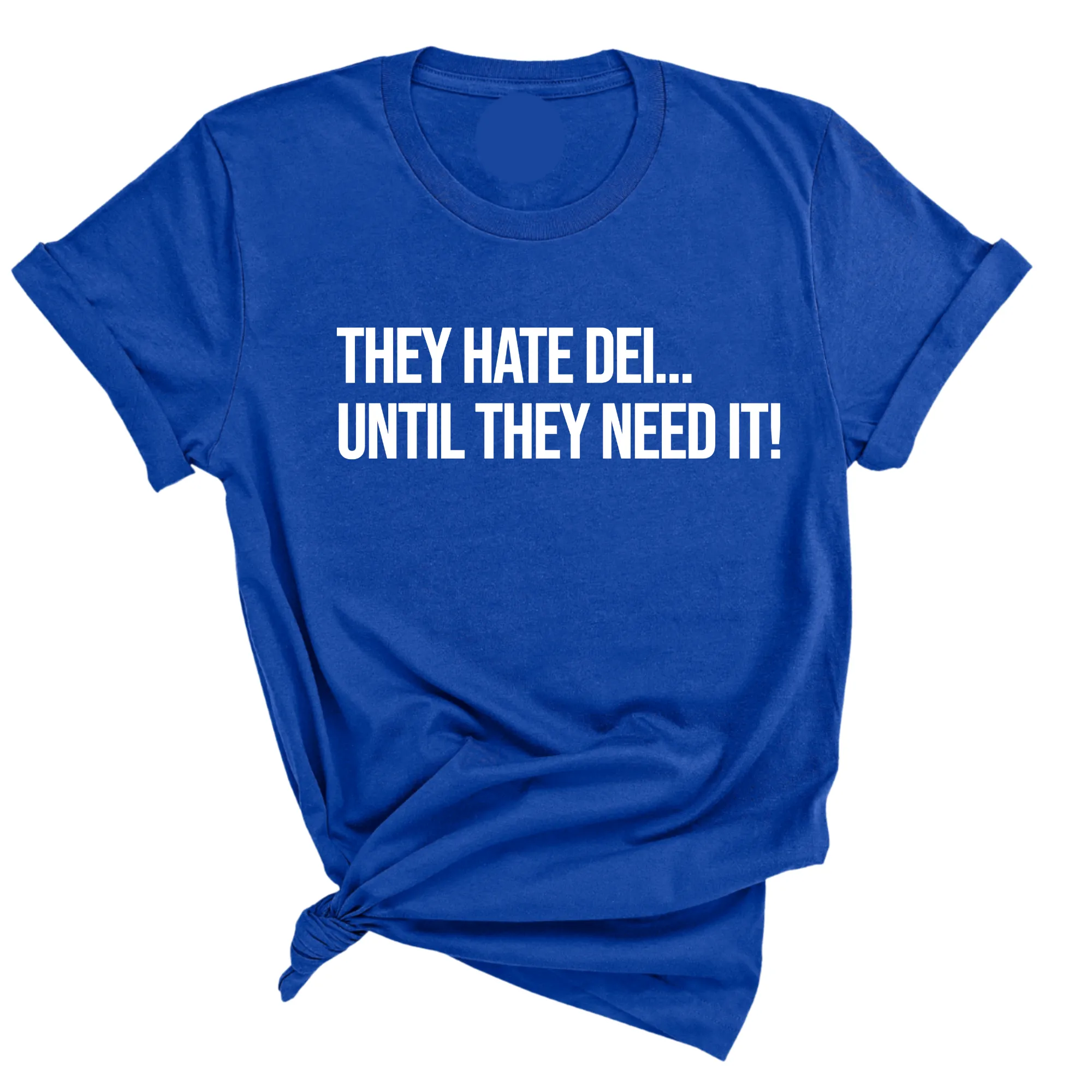 They Hate DEI until They Need It Unisex Tee