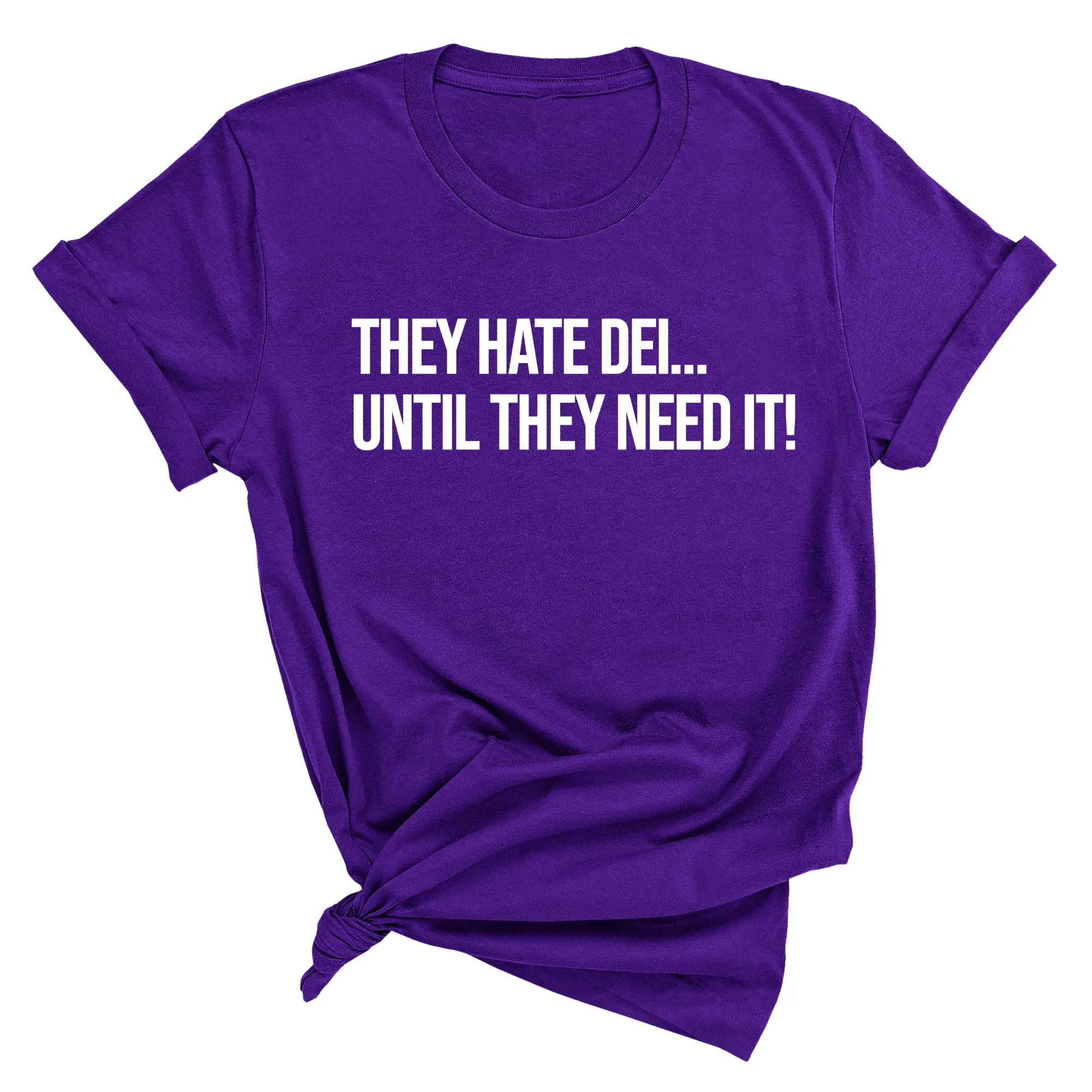 They Hate DEI until They Need It Unisex Tee