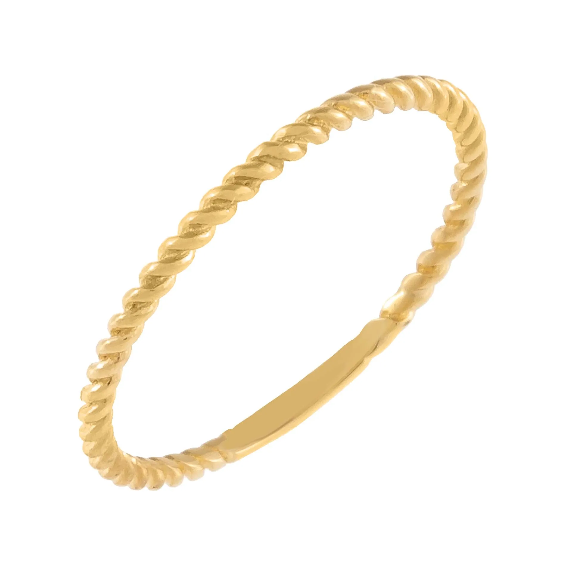 Thin Rope Ring 14K