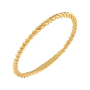 Thin Rope Ring 14K