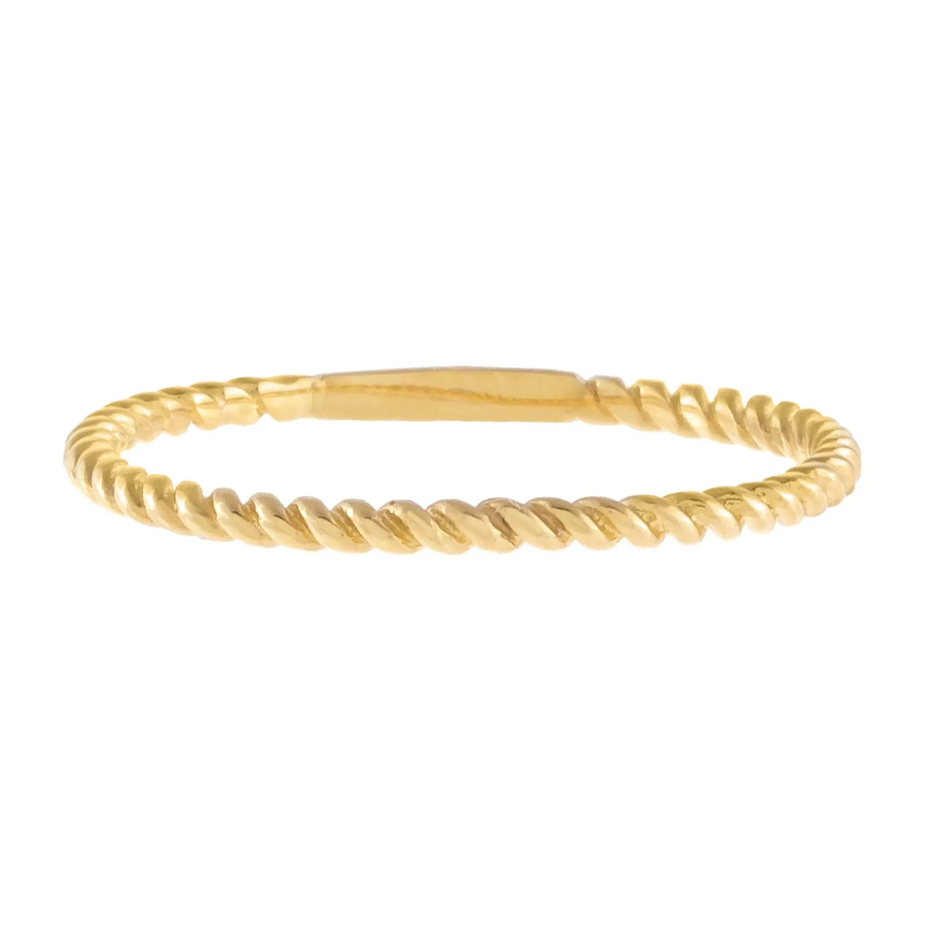Thin Rope Ring 14K