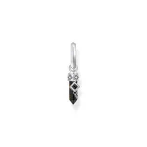 THOMAS SABO Crystal Single Hoop Earring with Golden Blue Tiger's Eye