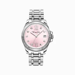 Thomas Sabo Women's Divine Pink with White Stones Silver