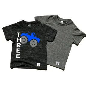 Three Monster Truck Shirt - 3rd Birthday Shirt