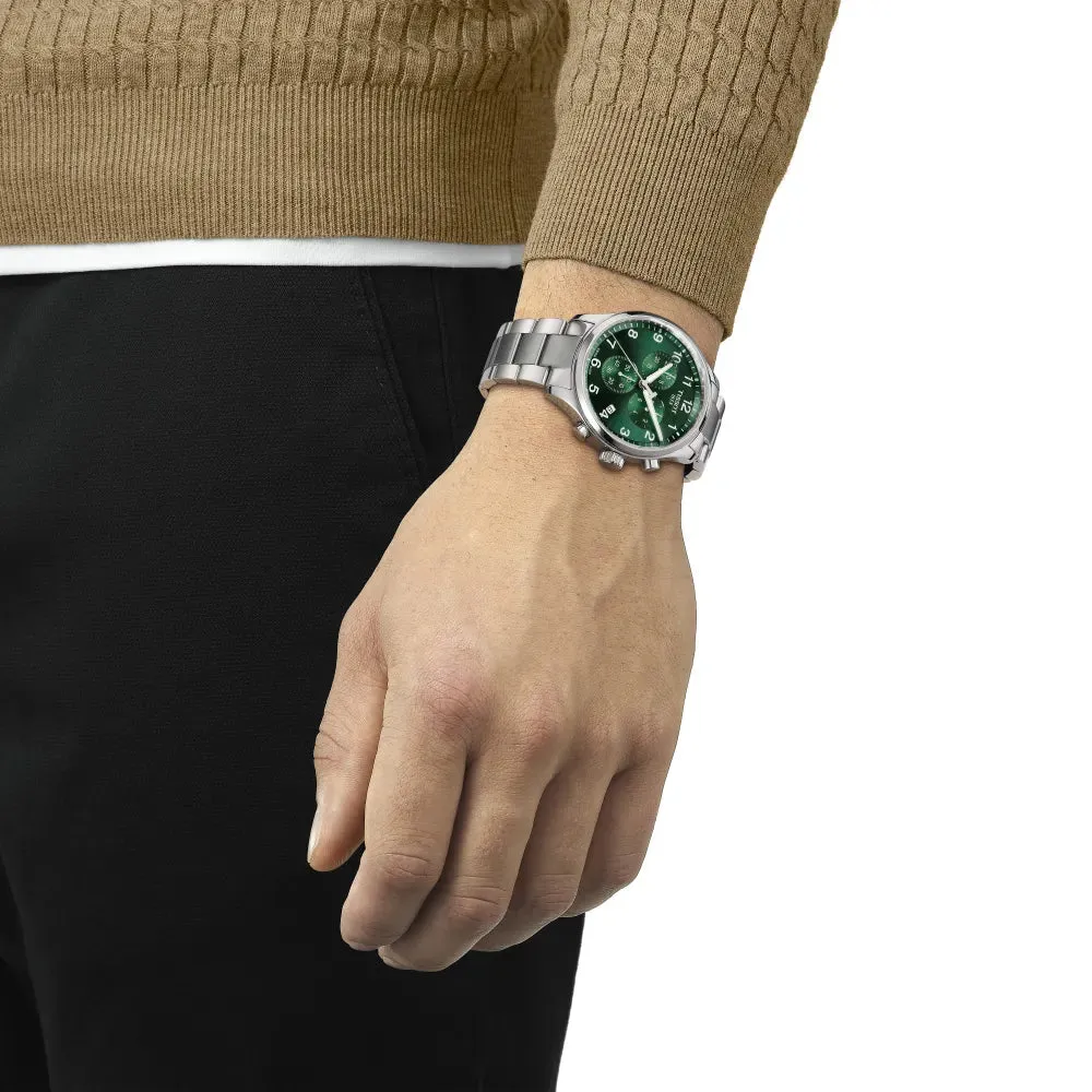 Tissot Chrono XL Classic Mens Stainless Steel Green Dial Watch