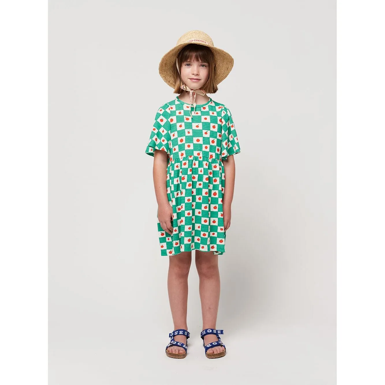 Tomato All Over Ruffle Sleeves Dress
