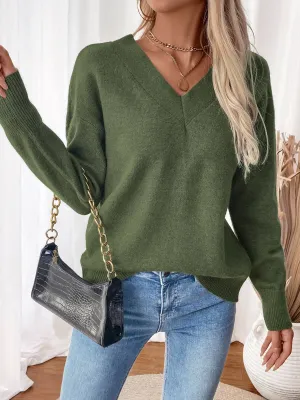 Trendy V-Neck Sweater