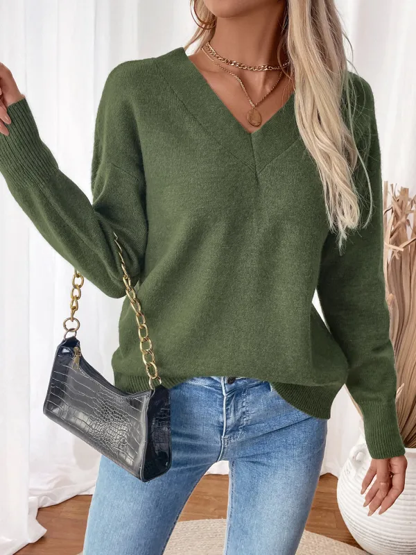 Trendy V-Neck Sweater