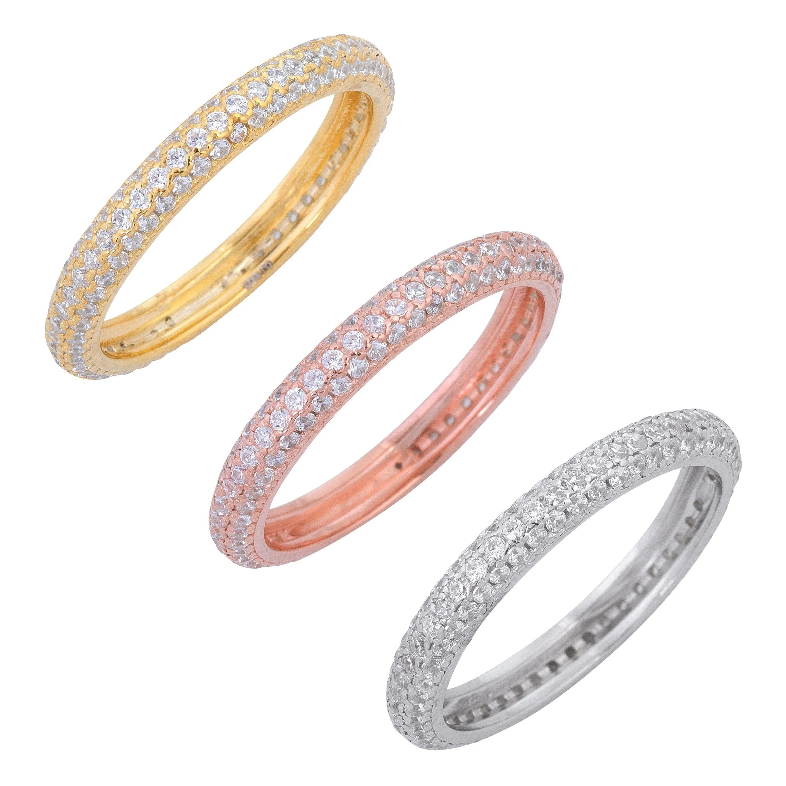 Trio Pave Rings