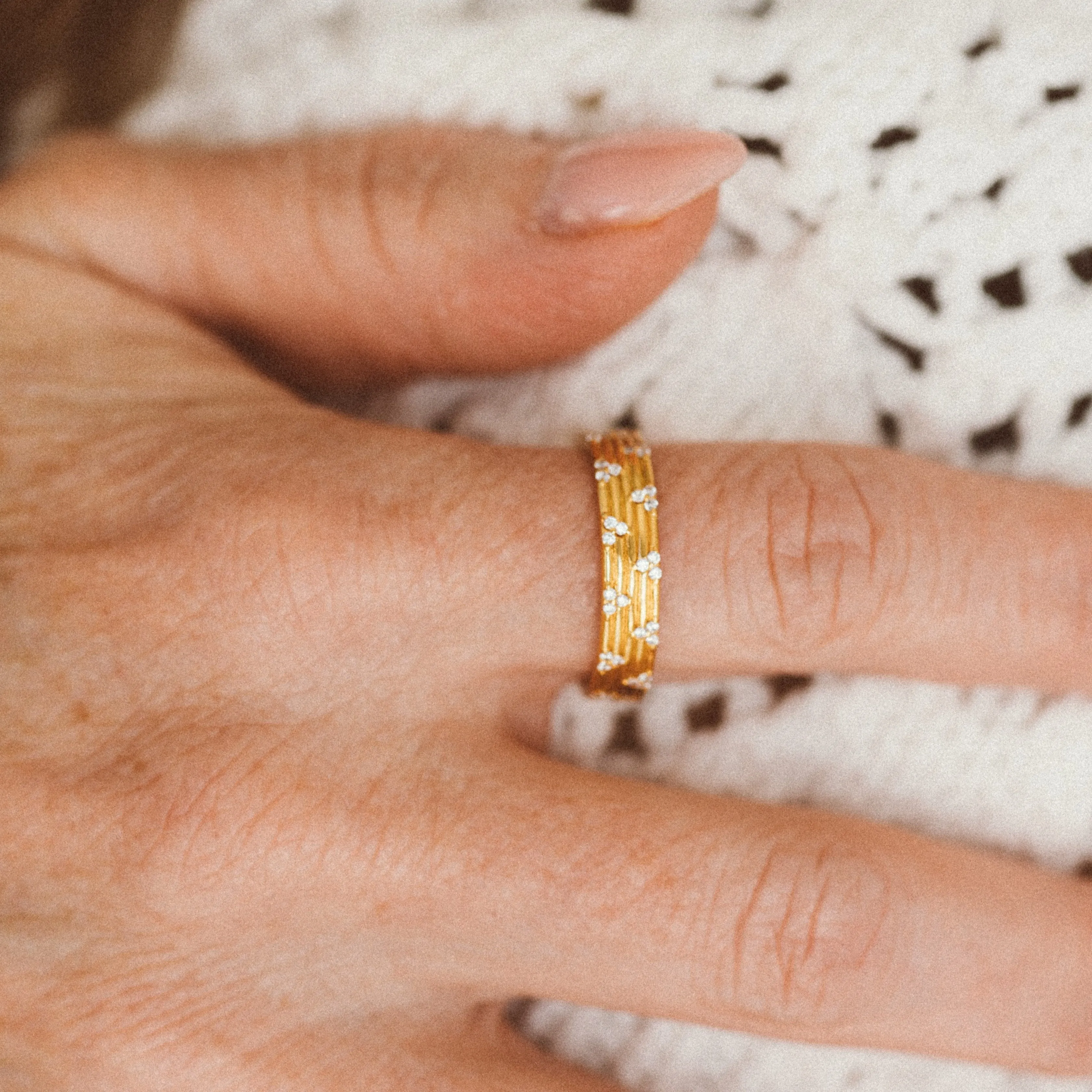 Trio Stone CZ Ring