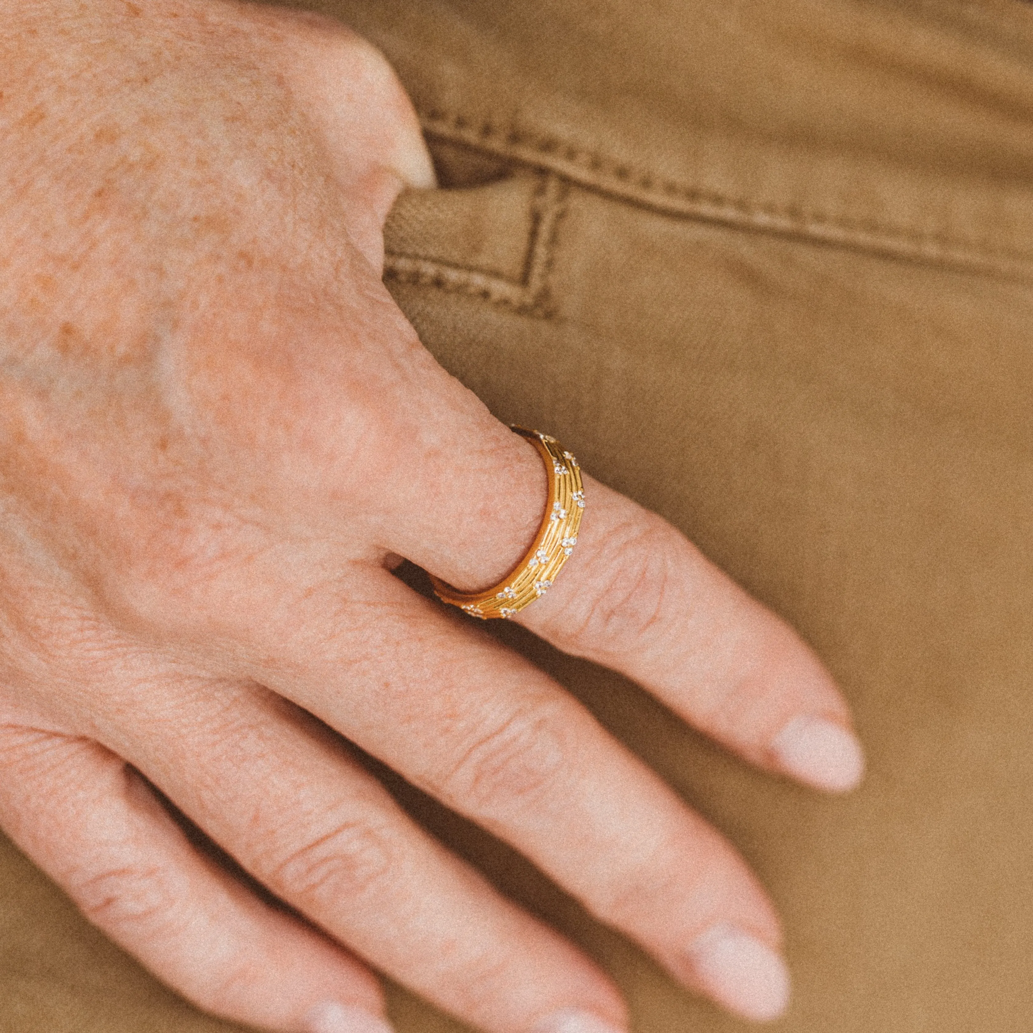 Trio Stone CZ Ring
