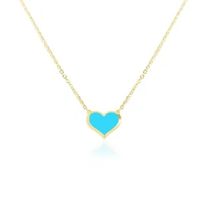 Turquoise Single Heart Necklace