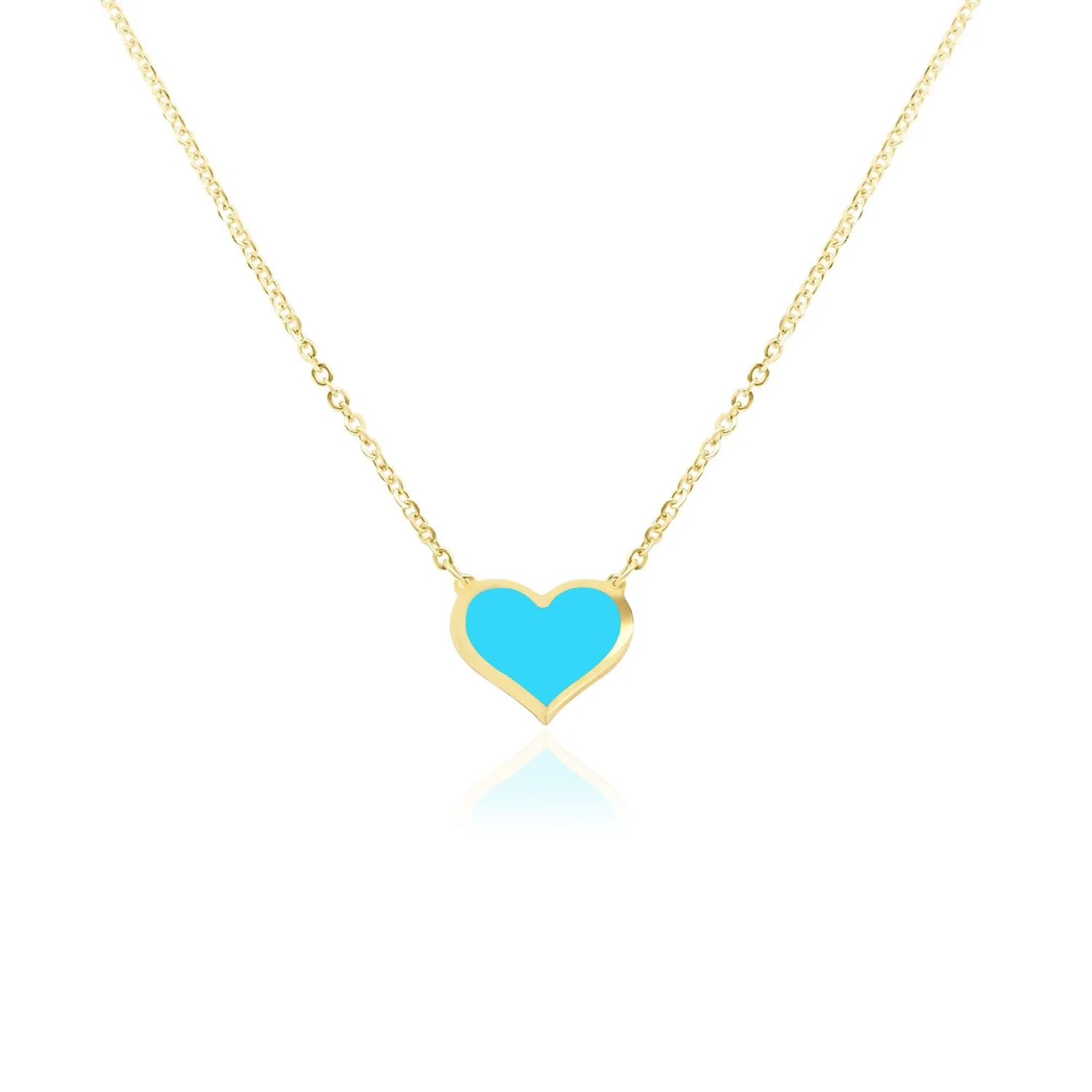 Turquoise Single Heart Necklace