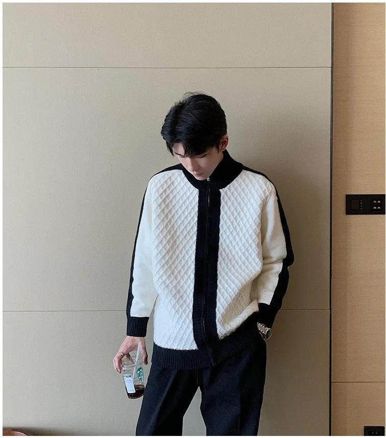 Turtleneck Knitted Cardigan