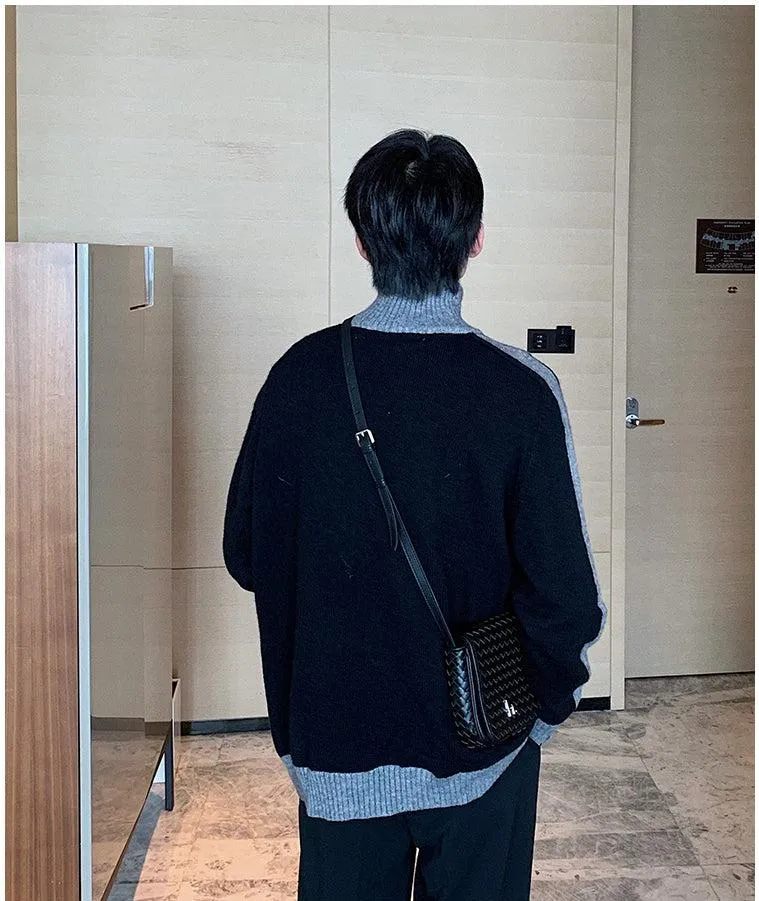Turtleneck Knitted Cardigan
