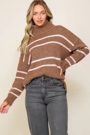 Turtleneck Pinstripe Sweater