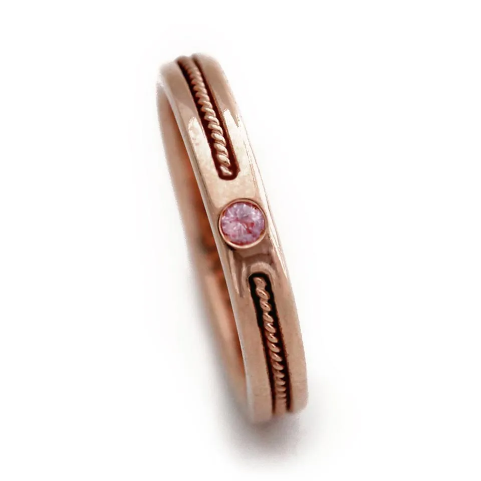 Twist- filigree solitaire engagement ring