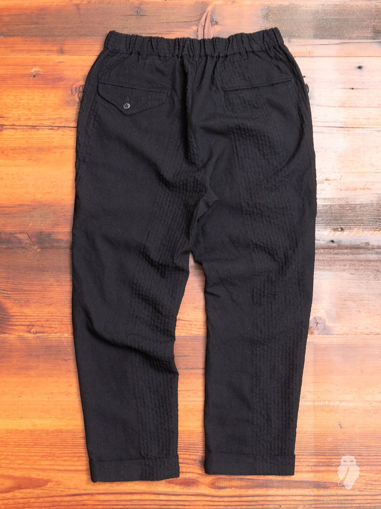 Two Tack Tapered Pants in Black