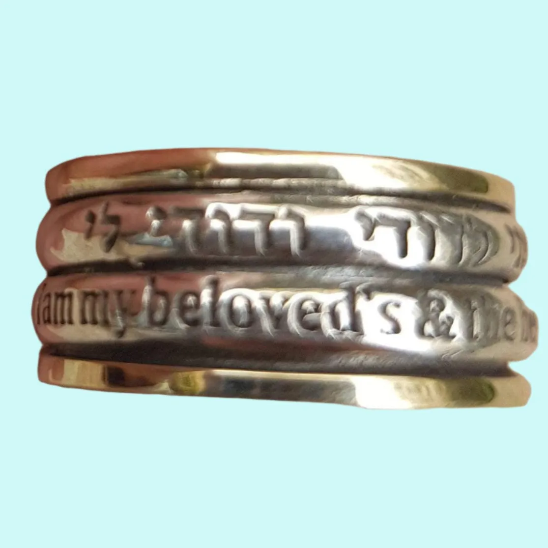 Unisex Poesie ring.  I am my beloved and my beloved is mine Promise rings