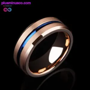 Unisex Rose Gold Tungsten Carbide Wedding Ring 8mm Width ||